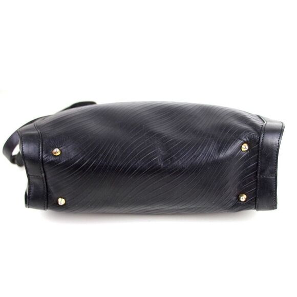 AUTHENTIC Mark Cross ITALY BLACK GENUINE LEATHER SHOULDER BAG X-BODY HANDBAG - Picture 7 of 16